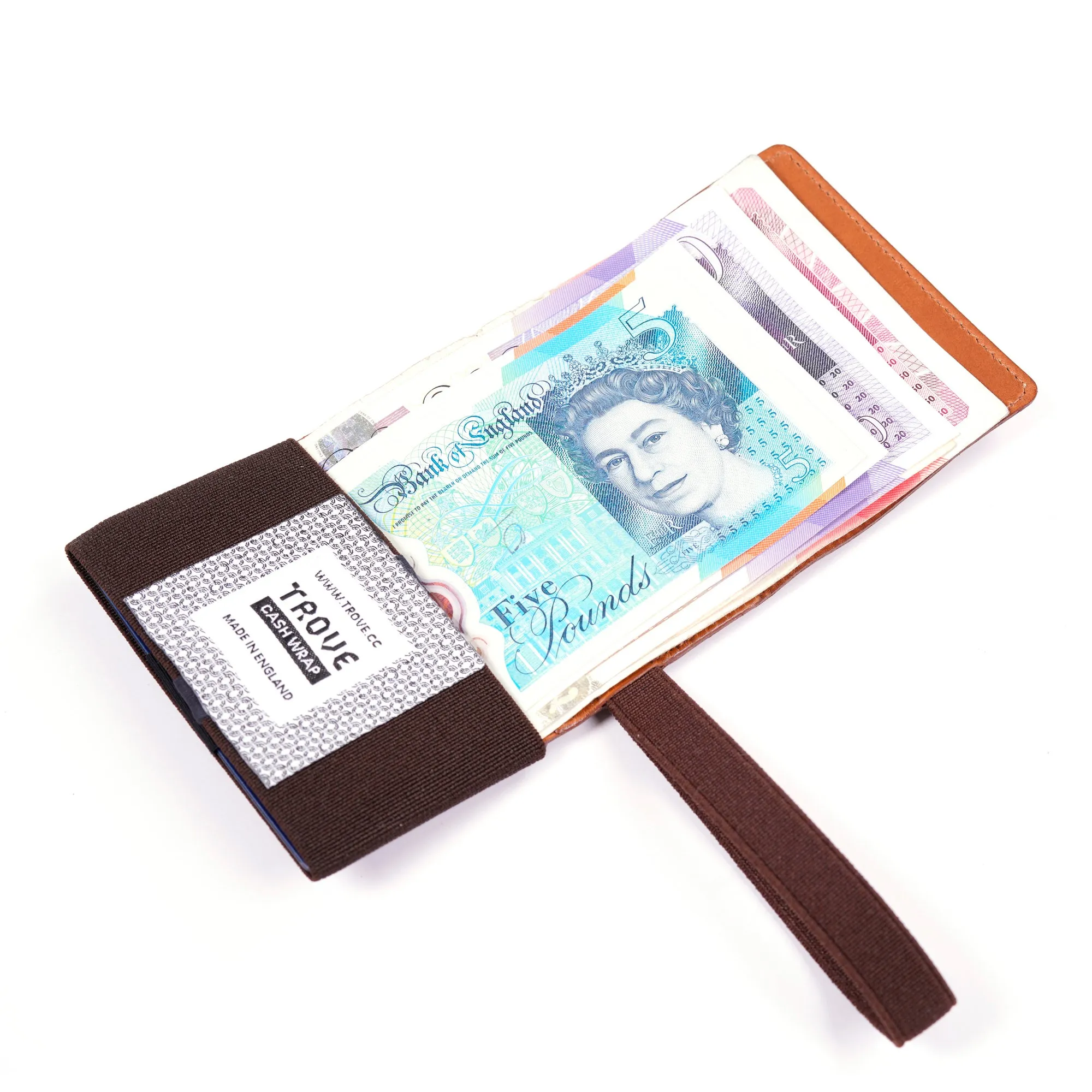 TROVE Cash Wrap: Tan Leather
