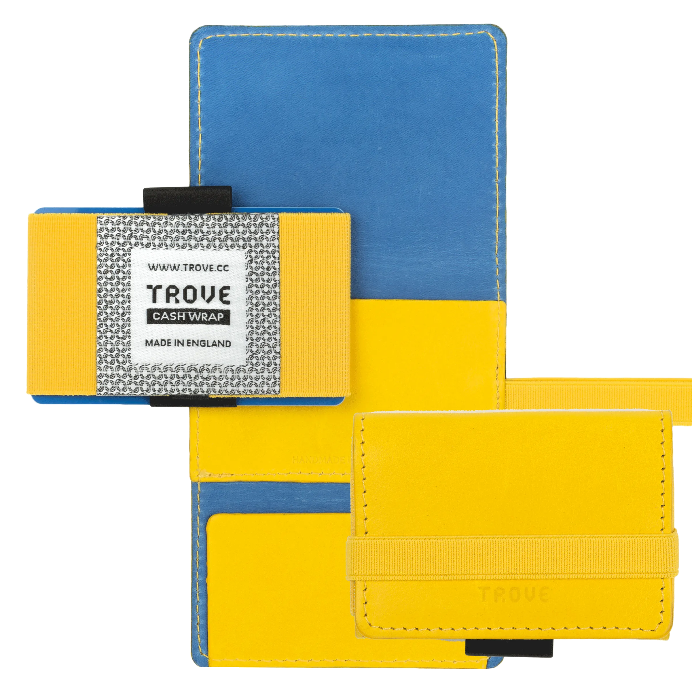 TROVE Cash Wrap: Yellow Leather And Blue