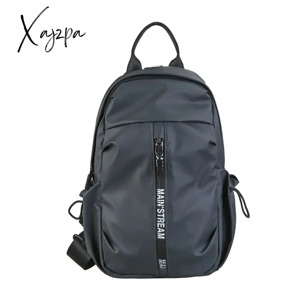 Xajzpa - Fashion Large Chest Bag Men Shoulder Bags Male Messenge Crossbody Bags for School Trip Hiking Waterproof Nylon Purse Wallets