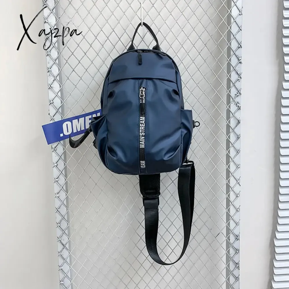 Xajzpa - Fashion Large Chest Bag Men Shoulder Bags Male Messenge Crossbody Bags for School Trip Hiking Waterproof Nylon Purse Wallets
